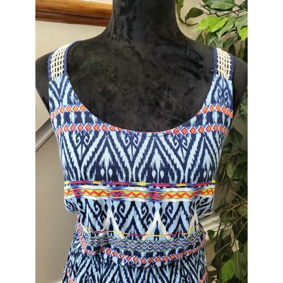 No Boundaries Women's Blue Rayon Scoop Neck Sleeveless Long Maxi Dress Size XL - Picture 5 of 12